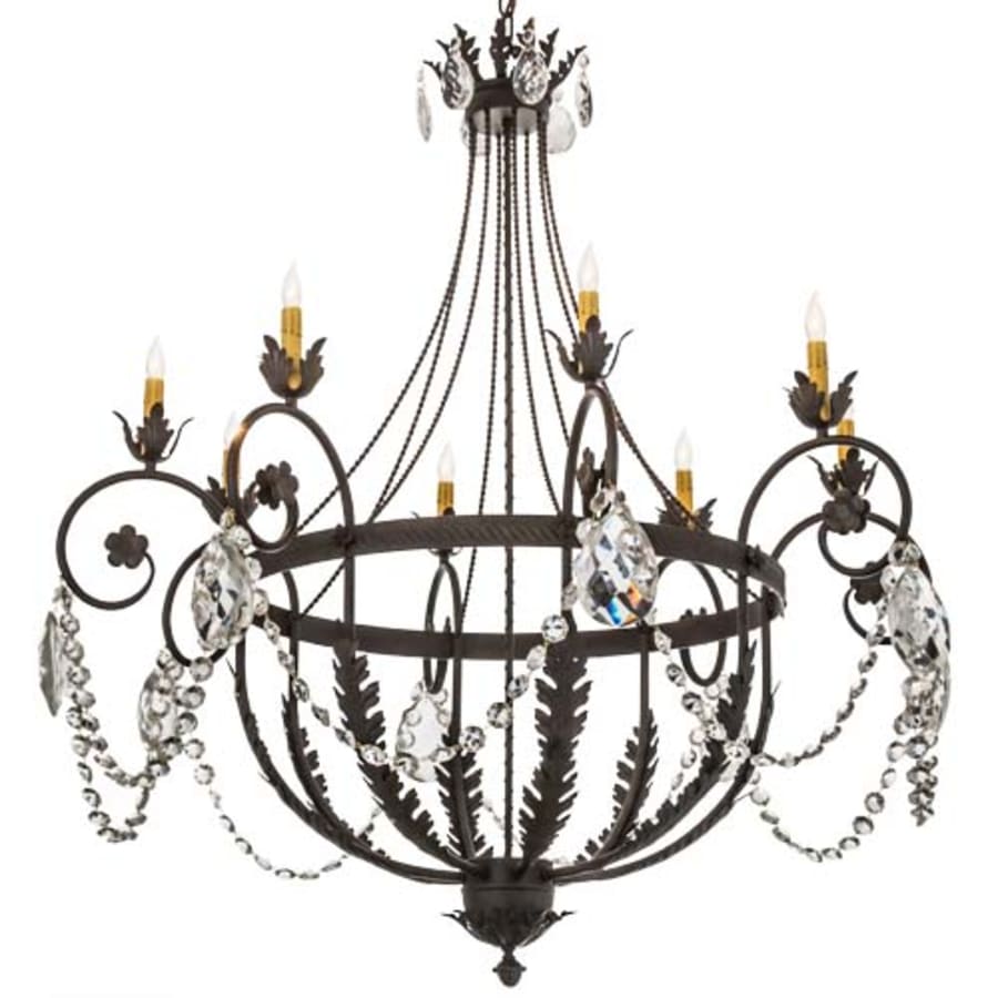 Meyda Tiffany Antonia 8 Light 45" Wide Crystal Candle Style Chandelier