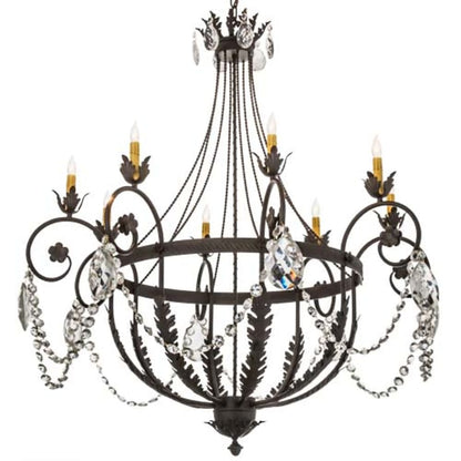 Meyda Tiffany Antonia 8 Light 45" Wide Crystal Candle Style Chandelier