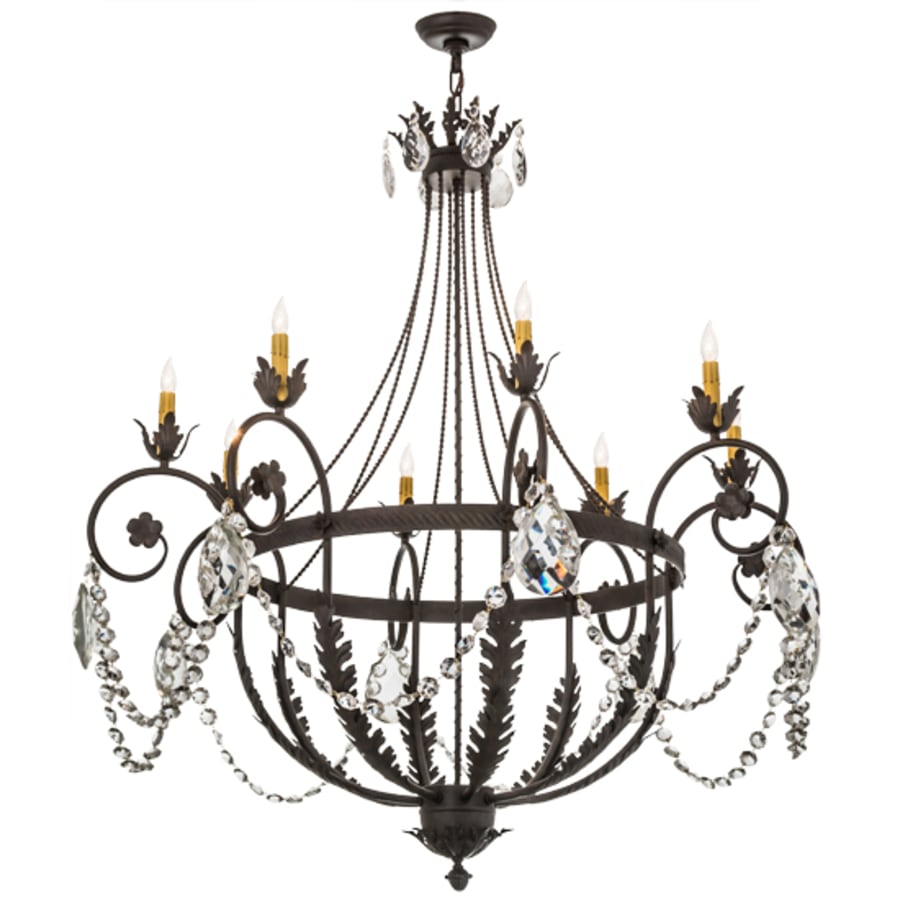 Meyda Tiffany Antonia 8 Light 45" Wide Crystal Candle Style Chandelier