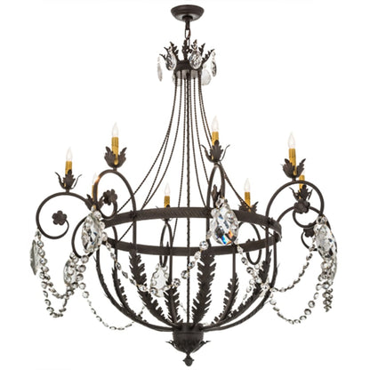 Meyda Tiffany Antonia 8 Light 45" Wide Crystal Candle Style Chandelier