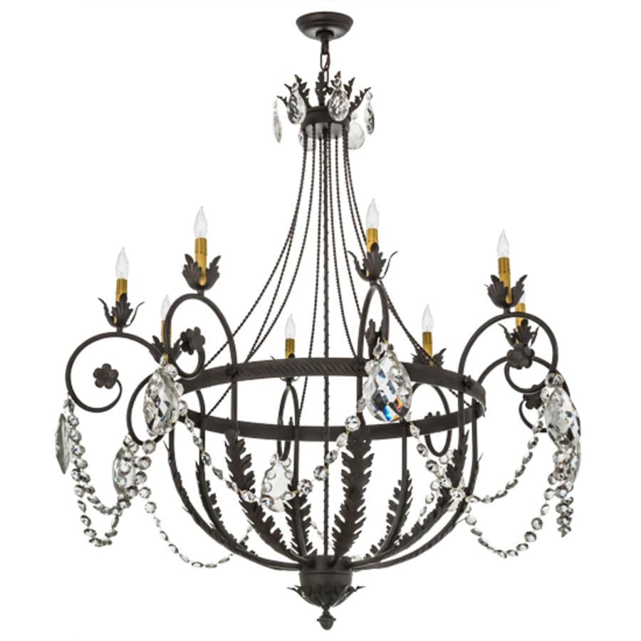 Meyda Tiffany Antonia 8 Light 45" Wide Crystal Candle Style Chandelier