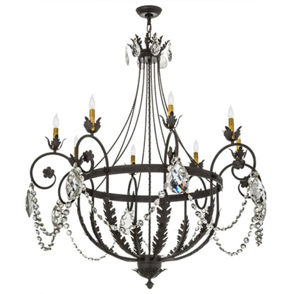 Meyda Tiffany Antonia 8 Light 45" Wide Crystal Candle Style Chandelier