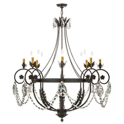 Meyda Tiffany Antonia 8 Light 45" Wide Crystal Candle Style Chandelier