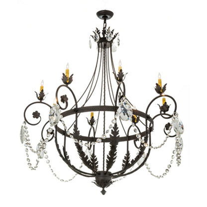 Meyda Tiffany Antonia 8 Light 45" Wide Crystal Candle Style Chandelier