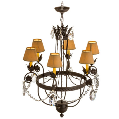 Meyda Tiffany Antonia 6 Light 28" Wide Ring Chandelier