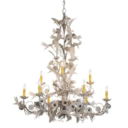 Meyda Tiffany Le Printemps 9 Light 36" Wide Taper Candle Style Chandelier