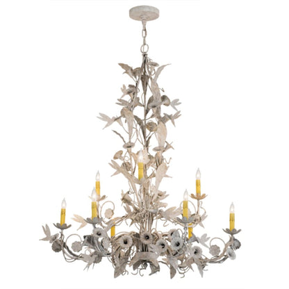 Meyda Tiffany Le Printemps 9 Light 36" Wide Taper Candle Style Chandelier