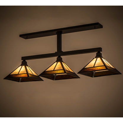 Meyda Tiffany Mission 3 Light 49" Wide Linear Pendant