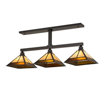 Meyda Tiffany Mission 3 Light 49" Wide Linear Pendant
