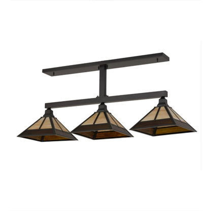 Meyda Tiffany Mission 3 Light 49" Wide Linear Pendant