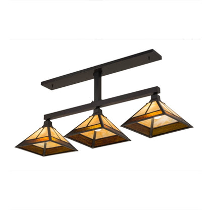 Meyda Tiffany Mission 3 Light 49" Wide Linear Pendant