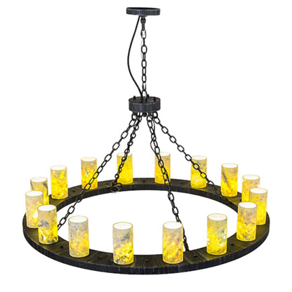 Meyda Tiffany Loxley Jadestone 16 Light 48" Wide Ring Chandelier