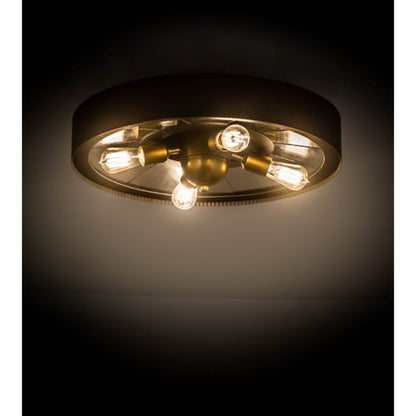 Meyda Tiffany Tennessee 4 Light 24" Wide Semi-Flush Ceiling Fixture