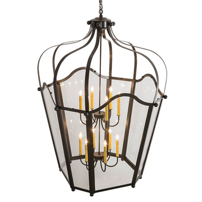 Meyda Tiffany Citadel 12 Light 42" Wide Taper Candle Pendant