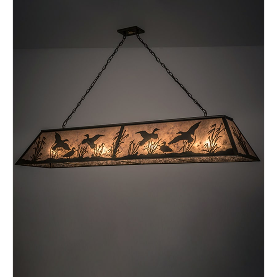 Meyda Tiffany Ducks in FLight 72" Wide Linear Pendant
