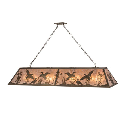 Meyda Tiffany Ducks in FLight 72" Wide Linear Pendant