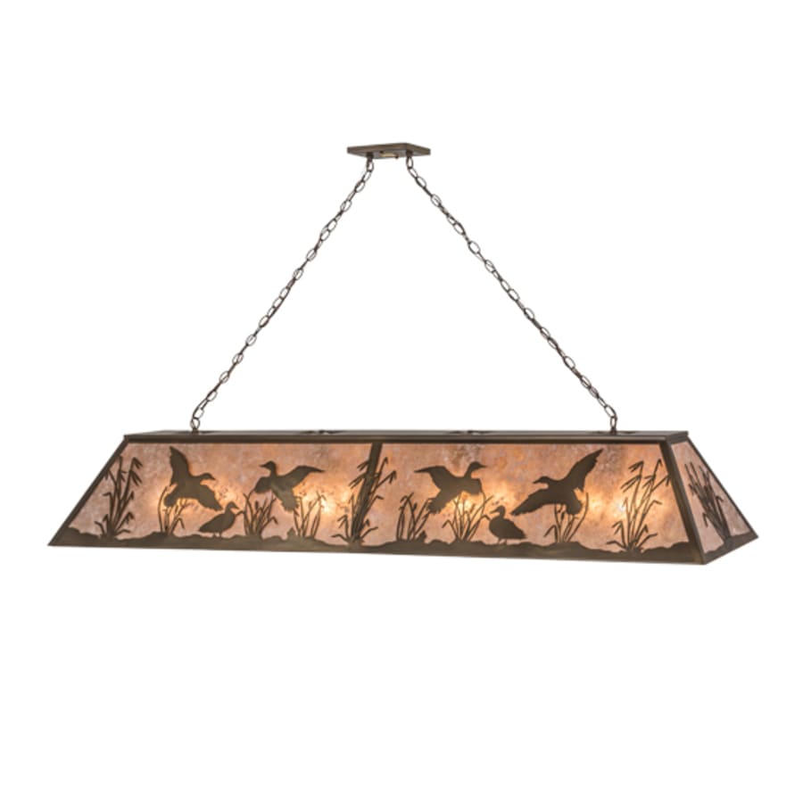Meyda Tiffany Ducks in FLight 72" Wide Linear Pendant