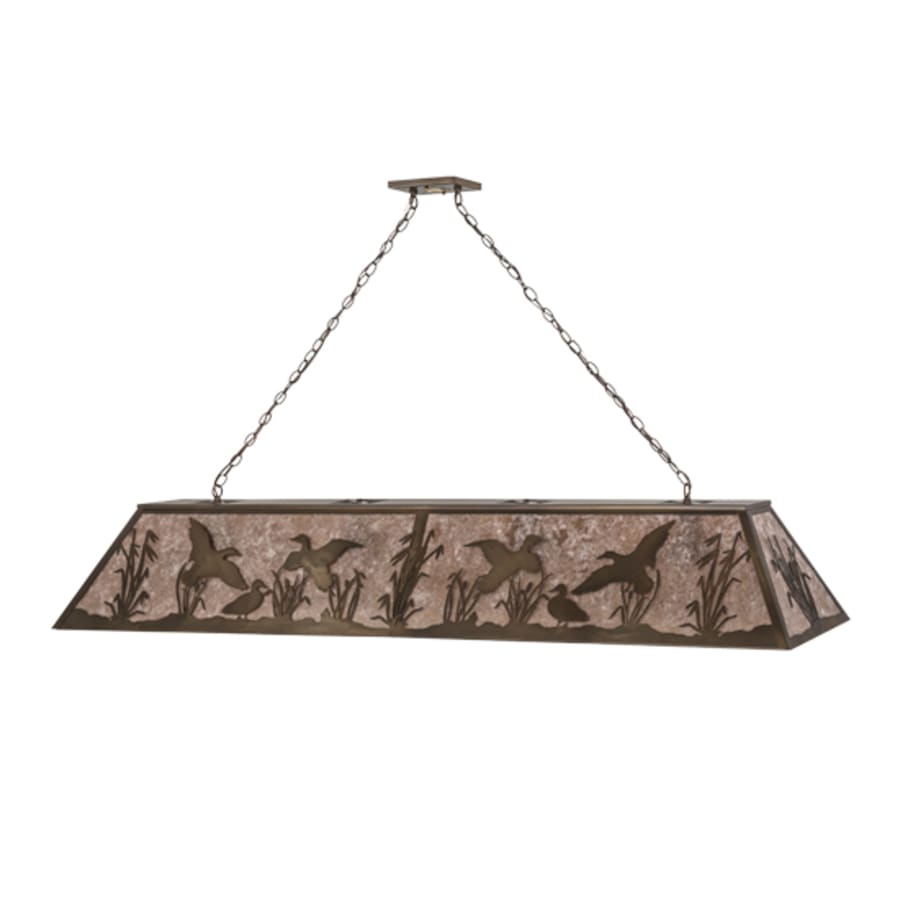Meyda Tiffany Ducks in FLight 72" Wide Linear Pendant