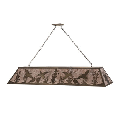 Meyda Tiffany Ducks in FLight 72" Wide Linear Pendant