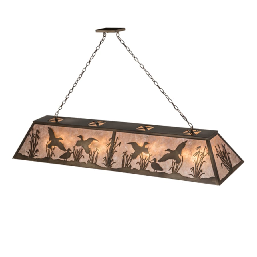 Meyda Tiffany Ducks in FLight 72" Wide Linear Pendant