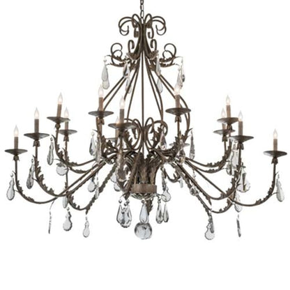 Meyda Tiffany French Elegance 16 Light 60" Wide Crystal Candle Style Chandelier