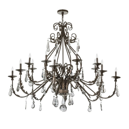Meyda Tiffany French Elegance 16 Light 60" Wide Crystal Candle Style Chandelier