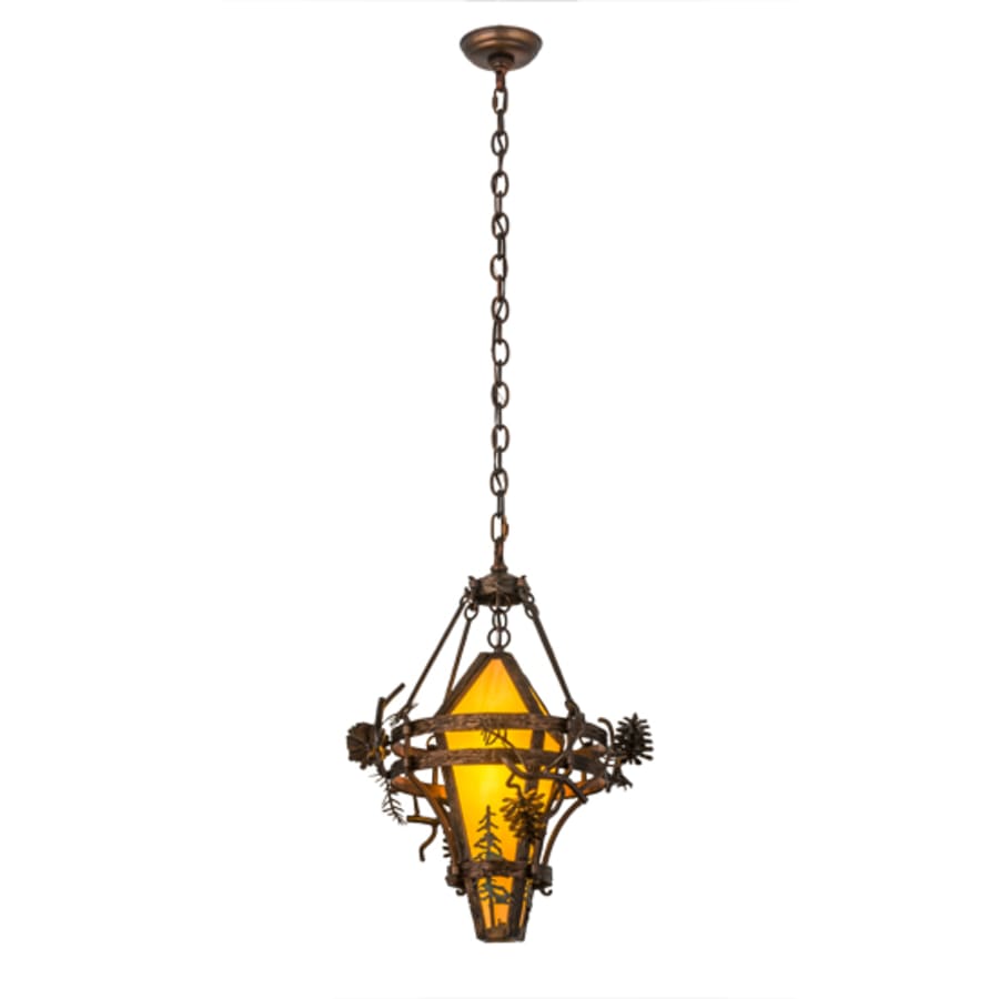Meyda Tiffany Lone Pine 18" Wide Abstract Pendant