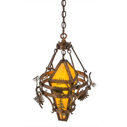Meyda Tiffany Lone Pine 18" Wide Abstract Pendant
