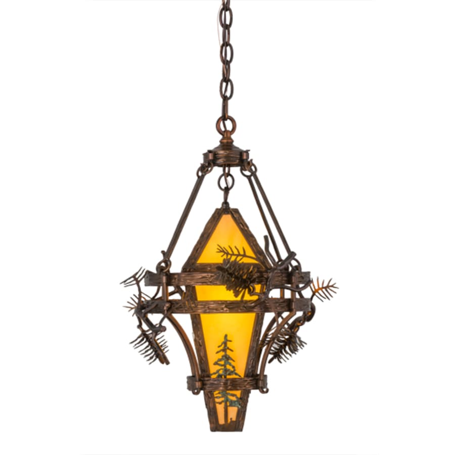 Meyda Tiffany Lone Pine 18" Wide Abstract Pendant