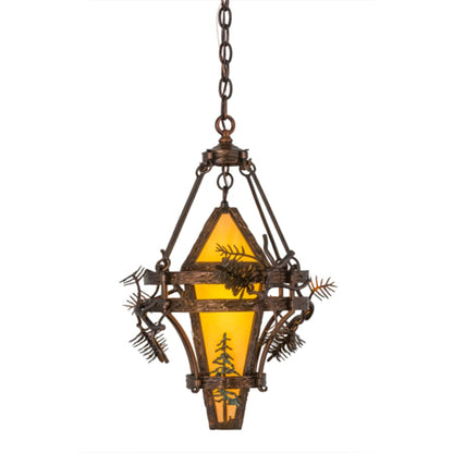 Meyda Tiffany Lone Pine 18" Wide Abstract Pendant