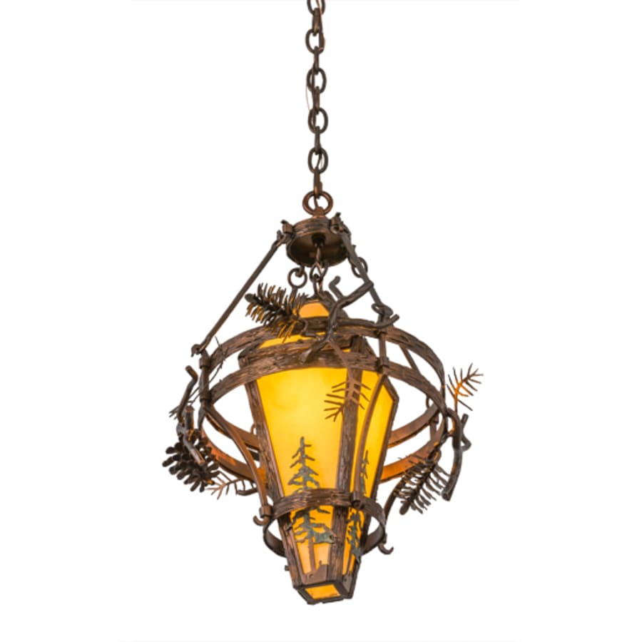 Meyda Tiffany Lone Pine 18" Wide Abstract Pendant