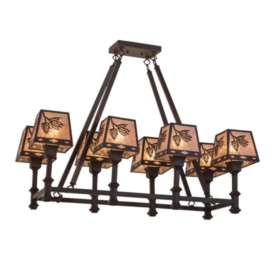 Meyda Tiffany Balsam Pine 8 Light 38" Wide Linear Chandelier