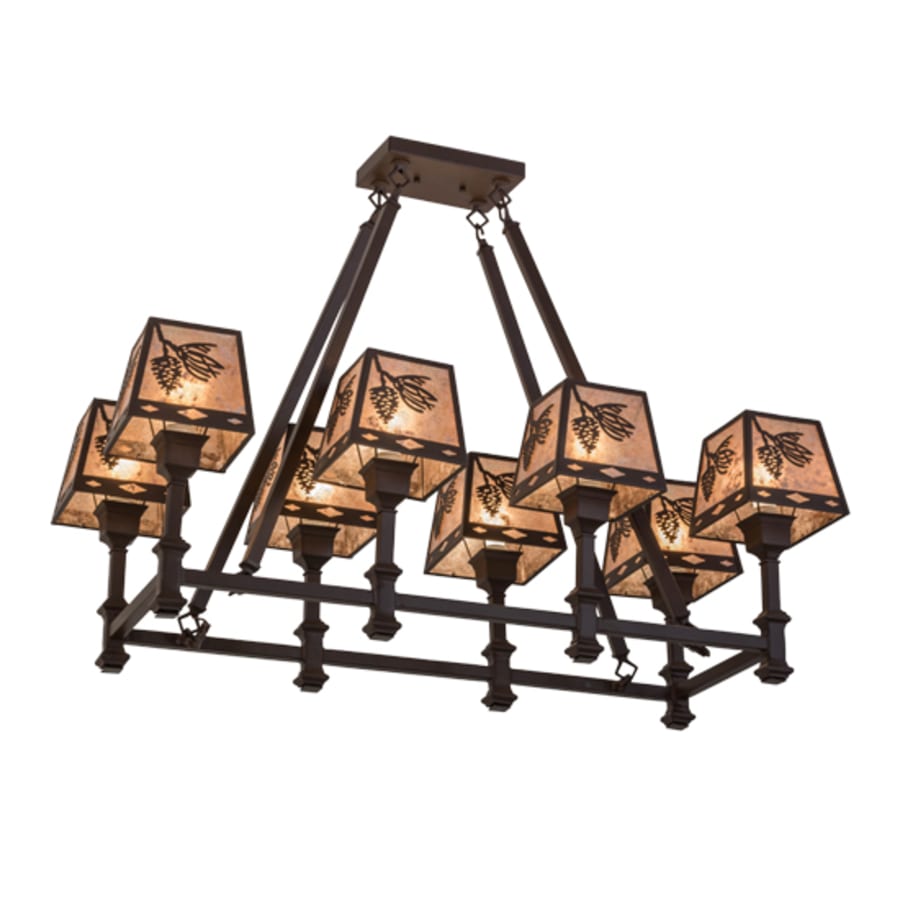 Meyda Tiffany Balsam Pine 8 Light 38" Wide Linear Chandelier