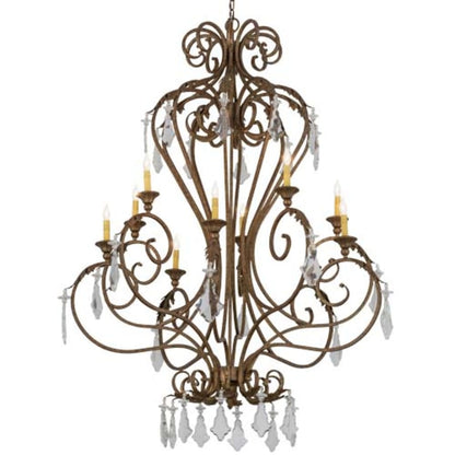 Meyda Tiffany Josephine 10 Light 49" Wide Taper Candle Style Chandelier
