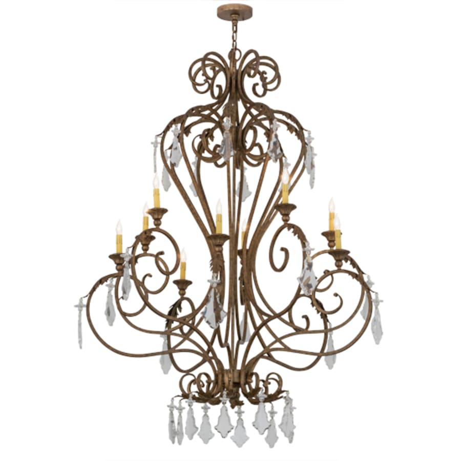 Meyda Tiffany Josephine 10 Light 49" Wide Taper Candle Style Chandelier