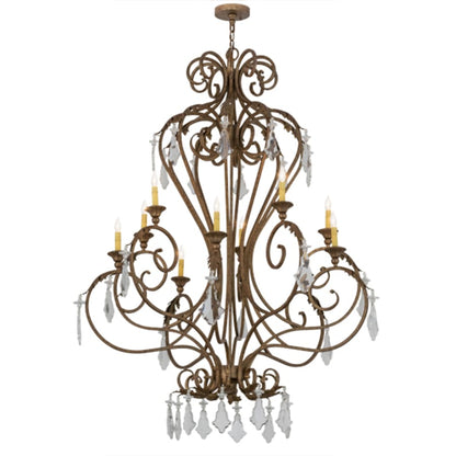 Meyda Tiffany Josephine 10 Light 49" Wide Taper Candle Style Chandelier