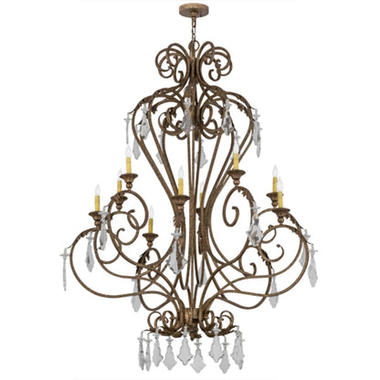 Meyda Tiffany Josephine 10 Light 49" Wide Taper Candle Style Chandelier