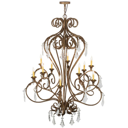 Meyda Tiffany Josephine 10 Light 49" Wide Taper Candle Style Chandelier