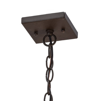 Meyda Tiffany Moose and Black Bear 9 Light 61" Wide Linear Pendant