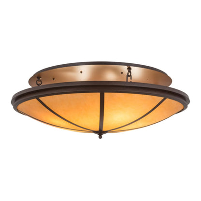 Meyda Tiffany Commerce 8 Light 48" Wide Semi-Flush Bowl Ceiling Fixture - Cafe-Noir Finish
