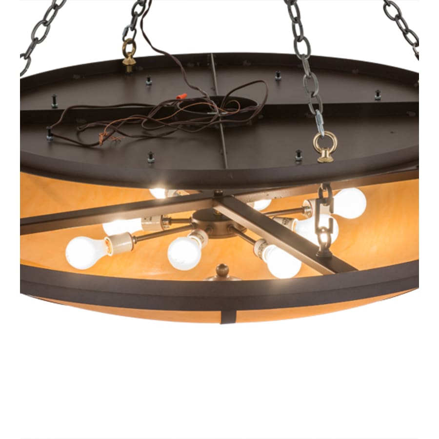 Meyda Tiffany Commerce 8 Light 48" Wide Semi-Flush Bowl Ceiling Fixture - Cafe-Noir Finish