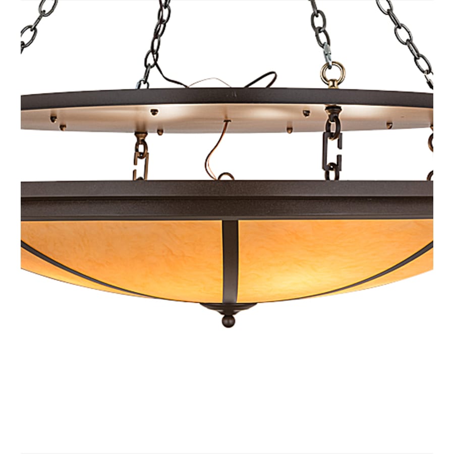 Meyda Tiffany Commerce 8 Light 48" Wide Semi-Flush Bowl Ceiling Fixture - Cafe-Noir Finish