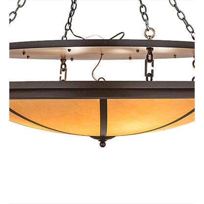Meyda Tiffany Commerce 8 Light 48" Wide Semi-Flush Bowl Ceiling Fixture - Cafe-Noir Finish