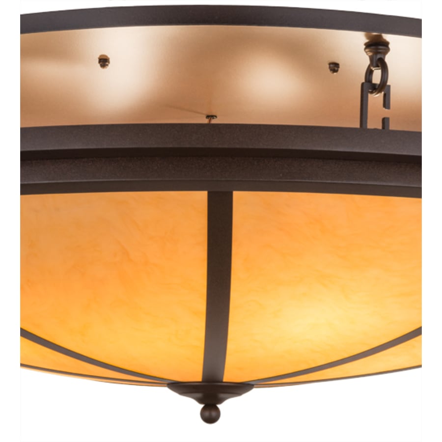 Meyda Tiffany Commerce 8 Light 48" Wide Semi-Flush Bowl Ceiling Fixture - Cafe-Noir Finish
