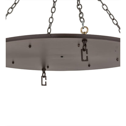 Meyda Tiffany Commerce 8 Light 48" Wide Semi-Flush Bowl Ceiling Fixture - Cafe-Noir Finish