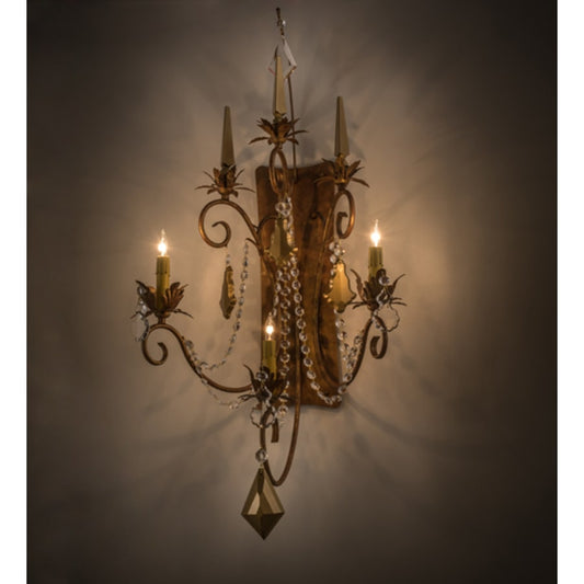 Meyda Tiffany Minuet 3 Light 40" Tall Wall Sconce
