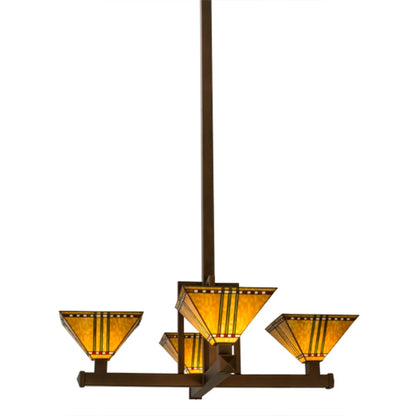 Meyda Tiffany Prairie Corn 4 Light 47" Wide Pendant