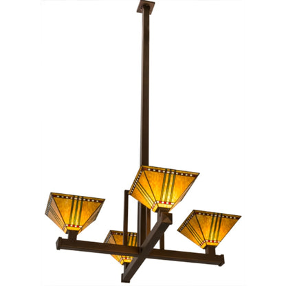Meyda Tiffany Prairie Corn 4 Light 47" Wide Pendant