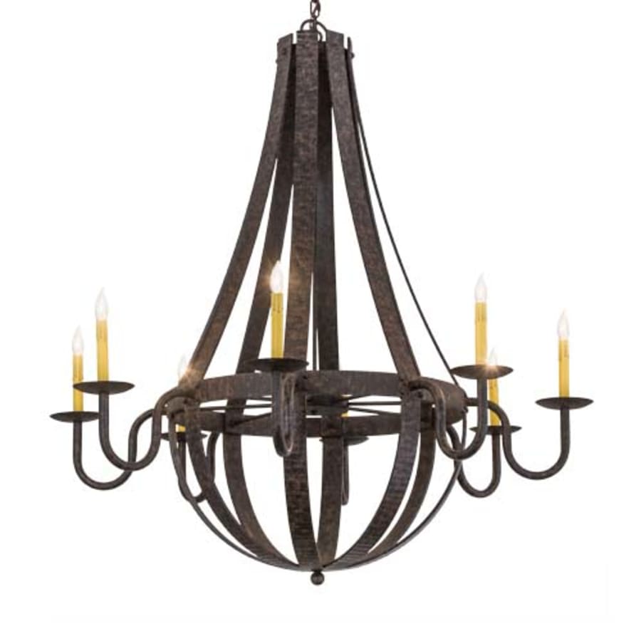 Meyda Tiffany Barrel Stave Metallo 8 Light 48" Wide Taper Candle Style Chandelier