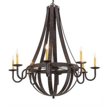 Meyda Tiffany Barrel Stave Metallo 8 Light 48" Wide Taper Candle Style Chandelier
